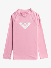 Load image into Gallery viewer, Roxy Kids Wholehearted Long Sleeve UPF50 Rash Vest (Prism Pink)
