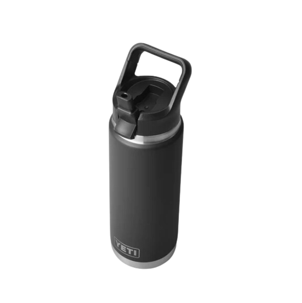Yeti Rambler 26 oz/769ml Insulated Bottle with Straw Cap (Black)