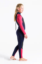 Load image into Gallery viewer, C-Skins Junior Unisex Element 3/2mm Steamer Wetsuit (Slate/Coral/Multi)
