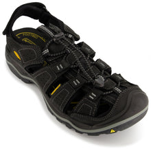 Load image into Gallery viewer, Keen Men&#39;s Rialto Closed Toe Sandals with Removable Insole - WIDE FIT (Black)
