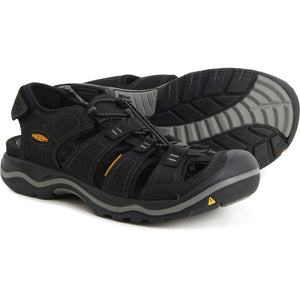 Keen Men's Rialto Closed Toe Sandals with Removable Insole - WIDE FIT (Black)
