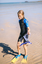 Load image into Gallery viewer, C-Skins Junior Unisex Element 3/2mm Shorty Wetsuit (Cyan/Slate/Multi)
