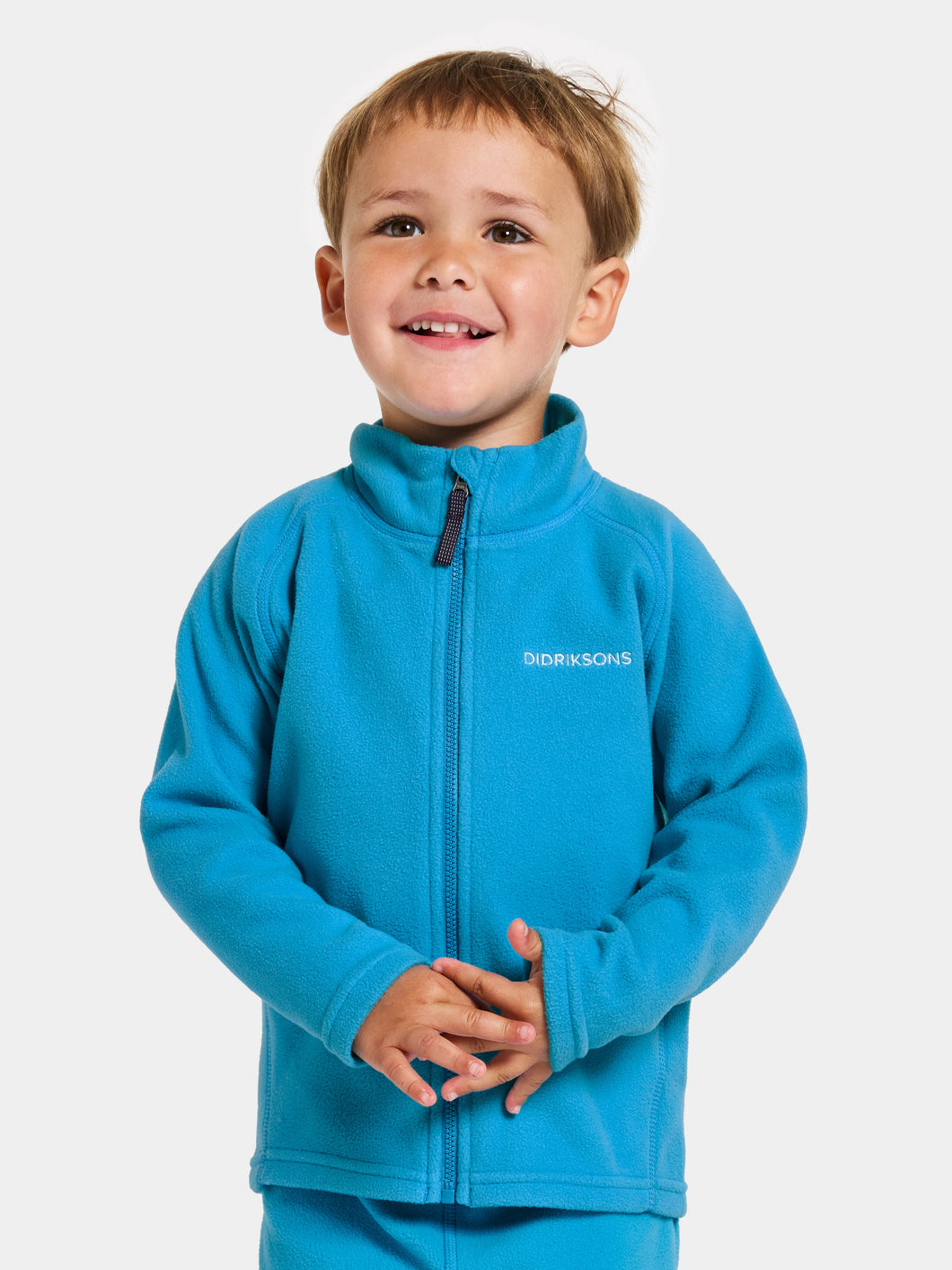 Didriksons Kids Monte Full Zip Fleece Jacket (Blue Lagoon) Ages 1-10)