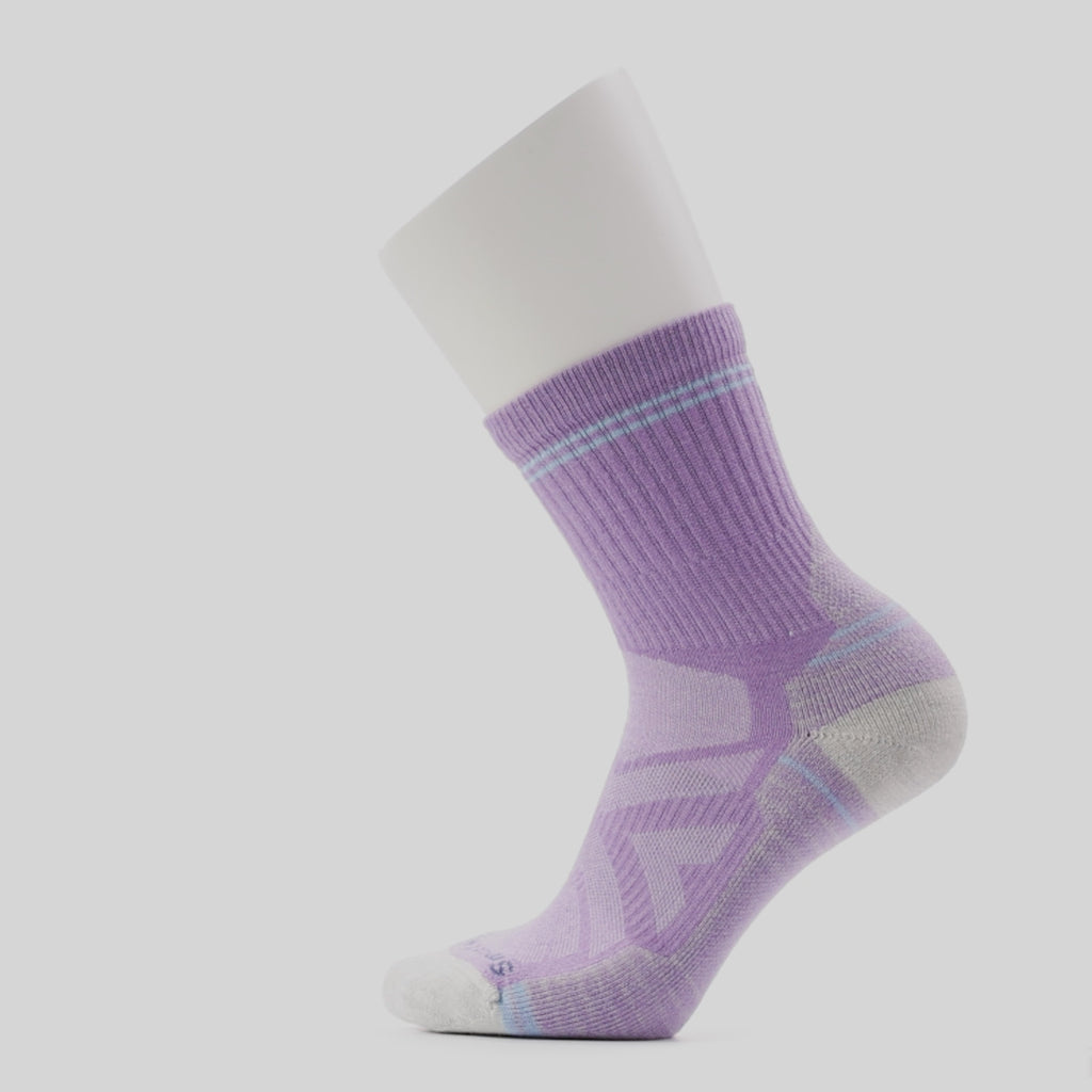 Smartwool Women's Hike Light Cushion Mid Crew Socks Purple Dawn R13 SW001572