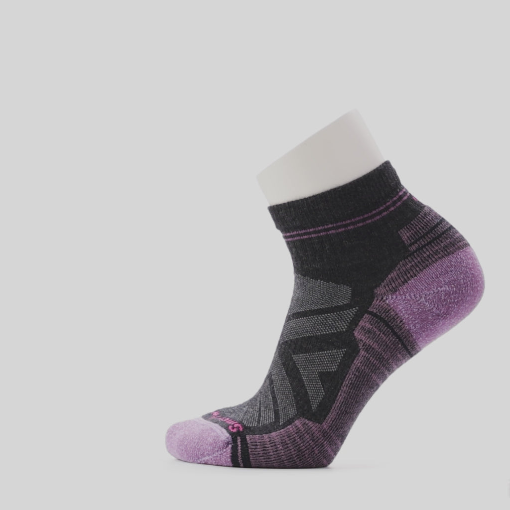 Smartwool Women's Performance Hike Light Cushion Merino Blend Ankle Socks Charcoal 003 SW001571
