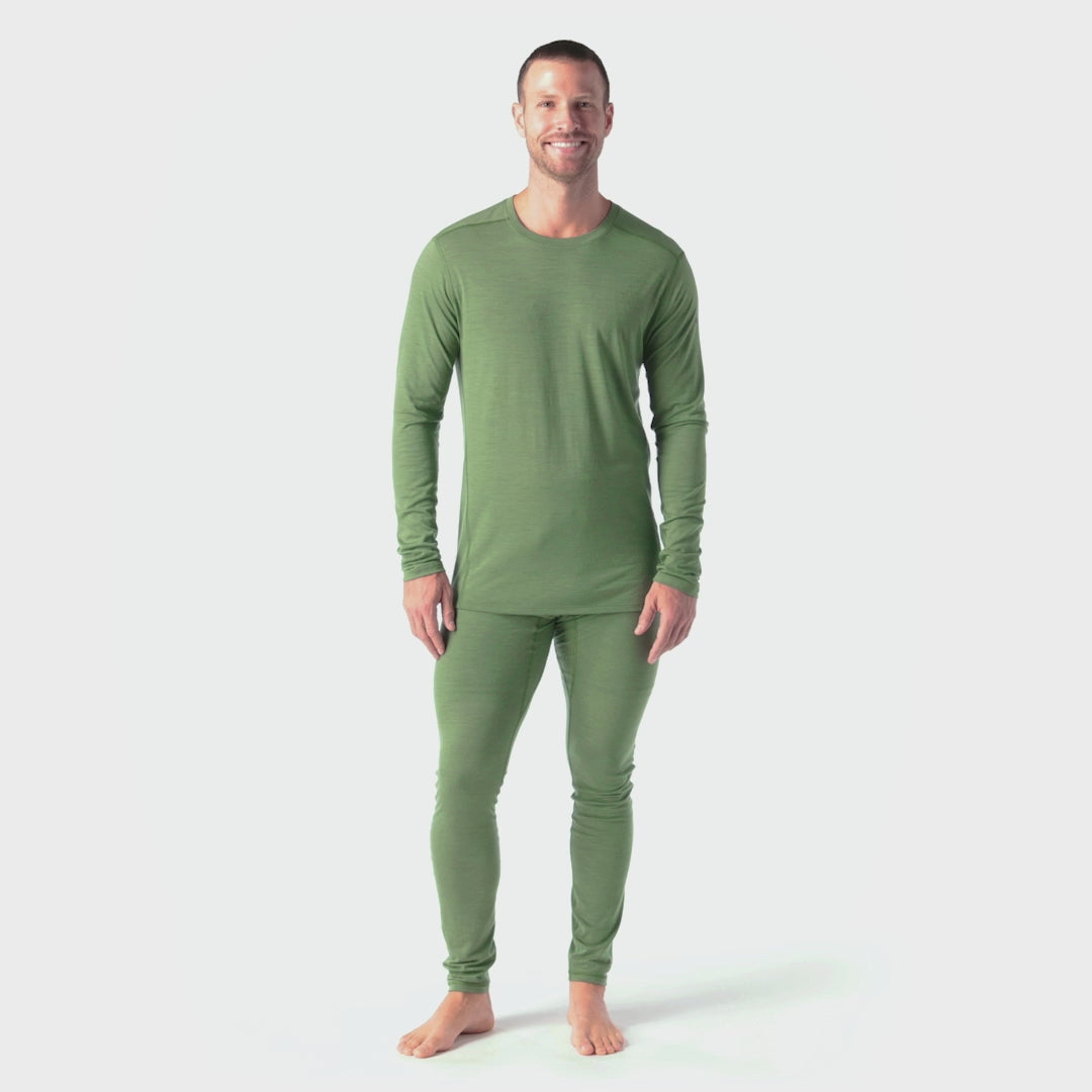 Smartwool Men's Classic All-Season Merino 150 Long Sleeve Base Layer Top Fern Green N06 SW016953