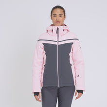 Load and play video in Gallery viewer, Dare 2B Women&#39;s Flurry Waterproof Insulated Ski Jacket (Rose Pink/Grey)
