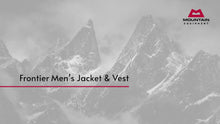 Load and play video in Gallery viewer, Mountain Equipment Men&#39;s Frontier Hooded Softshell Jacket (Anvil Grey/Black)
