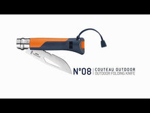 Load and play video in Gallery viewer, Opinel #8 Outdoor Knife (Orange)
