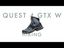 Load and play video in Gallery viewer, Salomon Women&#39;s Quest 4 Gore-Tex Hillwalking Boots (Slate/Trooper/Opal Blue)
