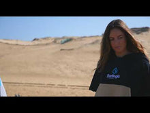 Load and play video in Gallery viewer, Surflogic Unisex Short Sleeve Poncho (Cyan/Navy)
