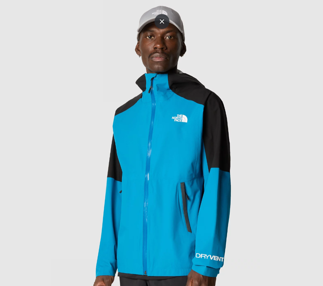 The North Face Men's Sheltered Creek 2.5L Waterproof Shell Jacket (Adriatic Blue/Black)