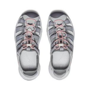 Keen Women's Astoria West Closed Toe Sandals - WIDE FIT (Grey/Coral)