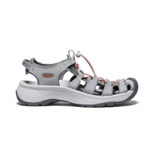 Load image into Gallery viewer, Keen Women&#39;s Astoria West Closed Toe Sandals - WIDE FIT (Grey/Coral)
