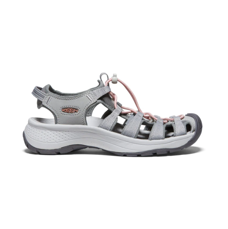 Keen Women s Astoria West Closed Toe Sandals WIDE FIT Grey Coral