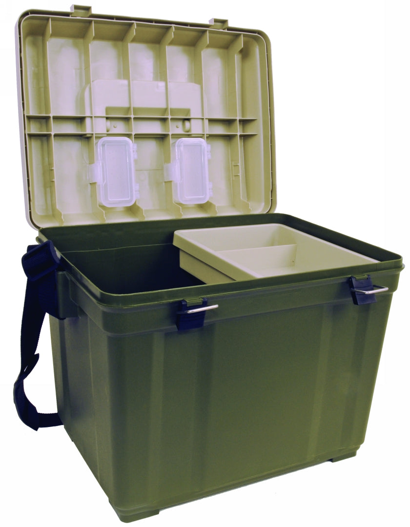 Albatros Mega Tackle & Seat Box (Green/Beige)