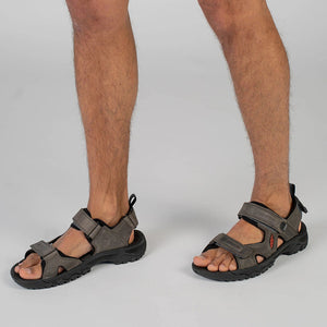 Keen Men's Targhee III Open Toe Sandals - WIDE FIT (Grey/Black)