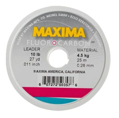 Maxima Fluorocarbon Line (10lb/25m/0.28mm)(White)