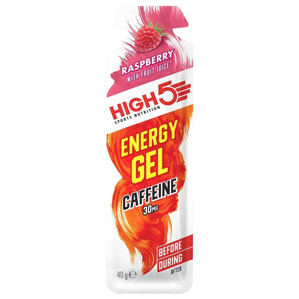High 5 Energy Gel with Caffeine 40g Pouch (Raspberry)