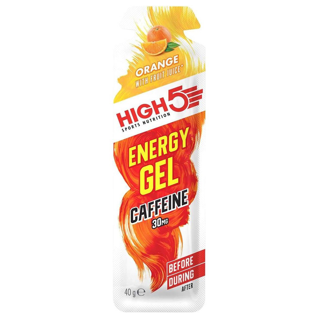High 5 Energy Gel with Caffeine 40g Pouch (Orange)