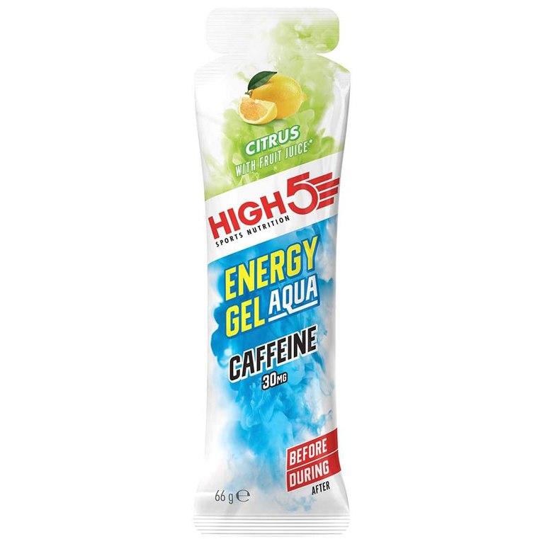 High 5 Energy Gel Aqua with Caffeine 66g Pouch (Citrus)