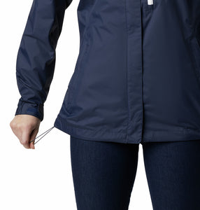 Columbia Women's Pouring Adventure Waterproof Jacket (Nocturnal/White)