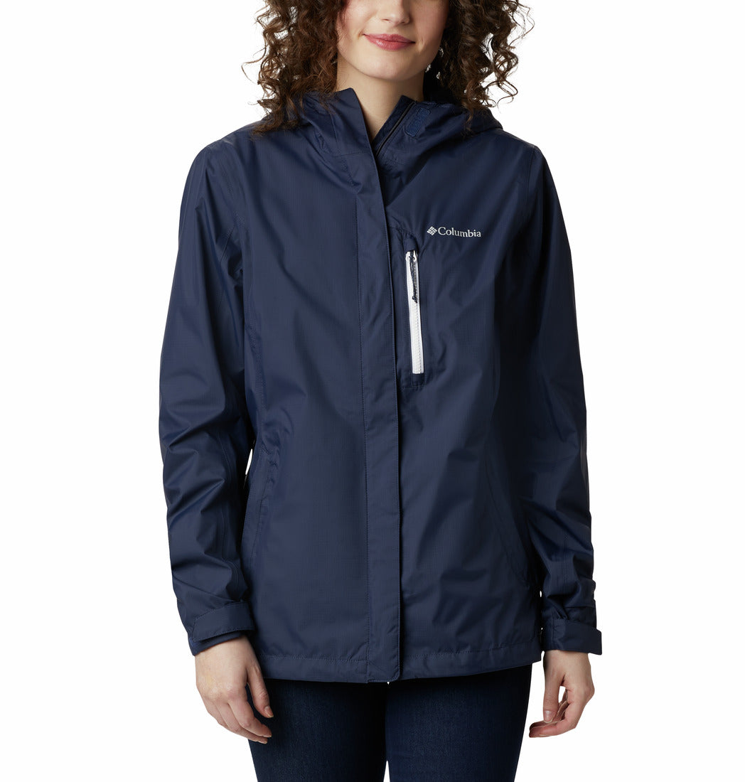 Columbia Women's Pouring Adventure Waterproof Jacket (Nocturnal/White)