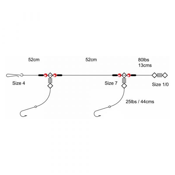 TronixPro 2Hook Flapper Hook Size 3/0