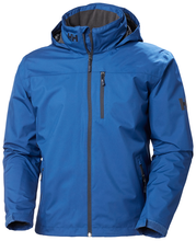 Load image into Gallery viewer, Helly Hansen Men&#39;s Crew Hooded Midlayer Waterproof Fleece Lined Jacket (Deep Fjord)
