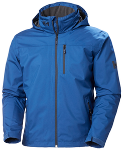 Helly Hansen Men's Crew Hooded Midlayer Waterproof Fleece Lined Jacket (Deep Fjord)