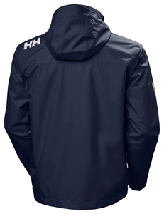 Helly Hansen Men's Crew Hooded Midlayer Waterproof Fleece Lined Jacket (Navy)