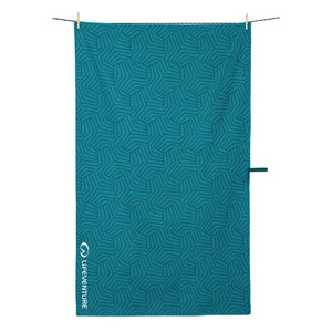 Lifeventure Recycled SoftFibre Travel Towel (Giant)(Geometric Teal)