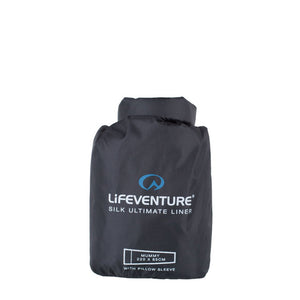 Lifeventure 100% Silk Ultimate Sleeping Bag Liner - Mummy Shape (Black)