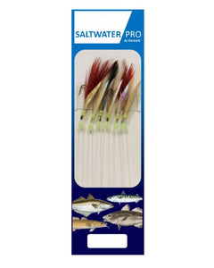 Dennett Saltwater Pro 6 Hook Rig (Assorted Slasher Feather)(Size 2
