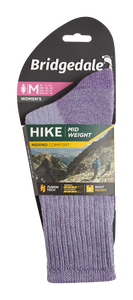 Bridgedale Women's Hike Midweight Merino Comfort Boot Length Socks (Violet)