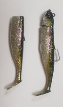 Load image into Gallery viewer, Savage Gear Minnow Weedless 2+1 Soft Lure (10cm/Sinking/16g)(Green/Silver)
