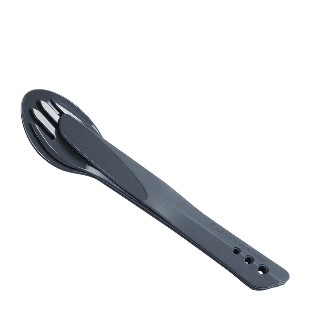 Lifeventure Ellipse BPA Free Cutlery Set (Graphite)