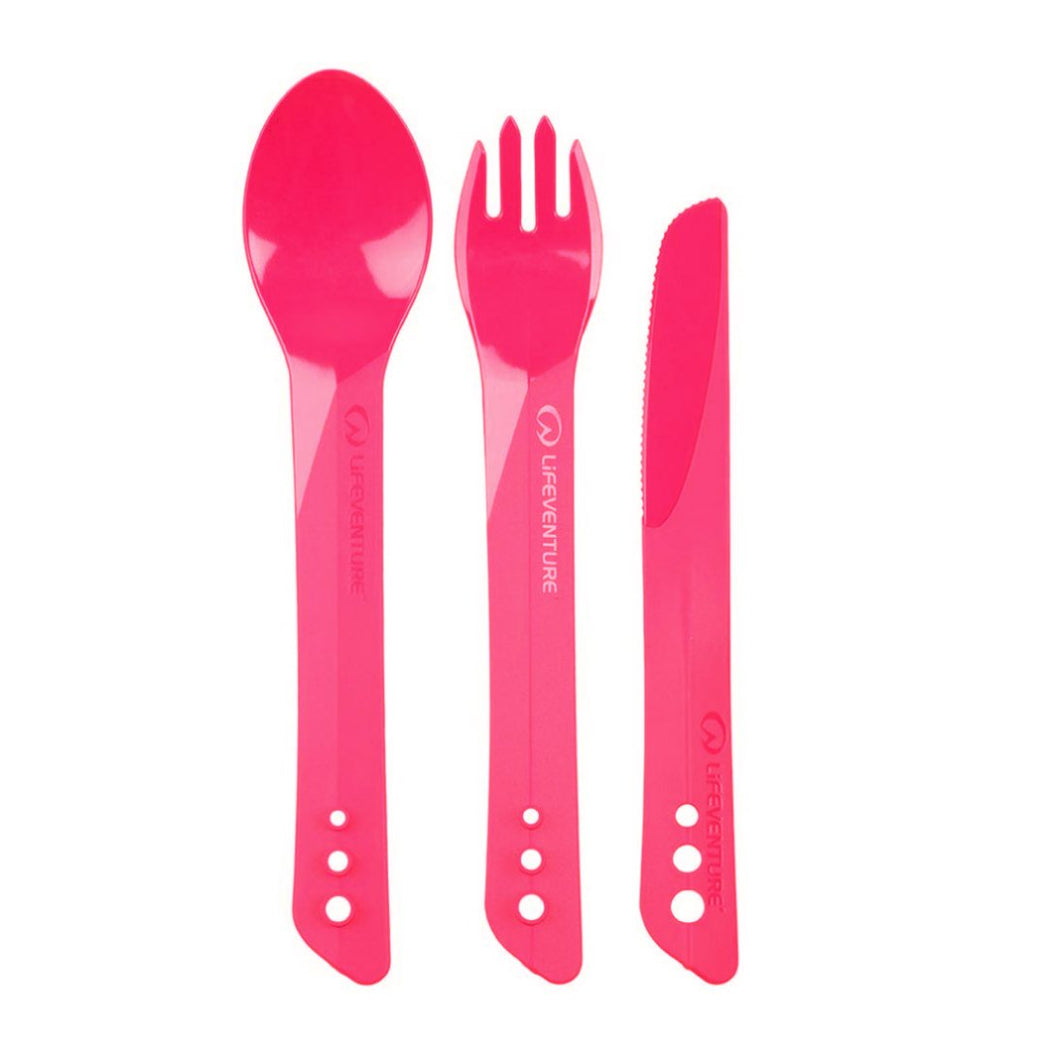Lifeventure Ellipse BPA free Cutlery Set (Pink)