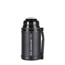 Load image into Gallery viewer, Lifeventure TiV Widemouth Vacuum Food Flask (1000ml)(Black)
