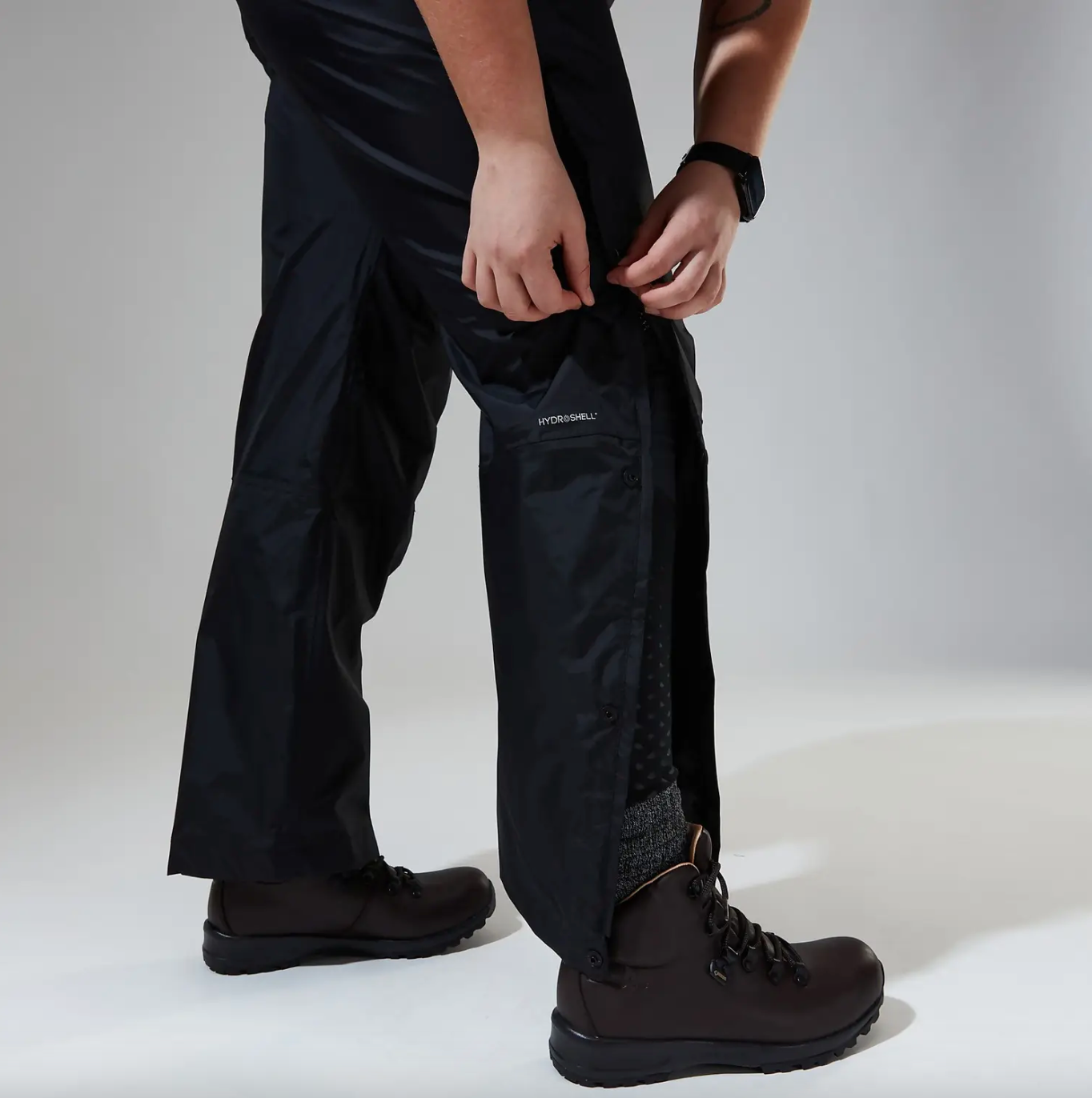 Berghaus Women's Deluge Waterproof Overpants, Jet Black, Size 10/Regular