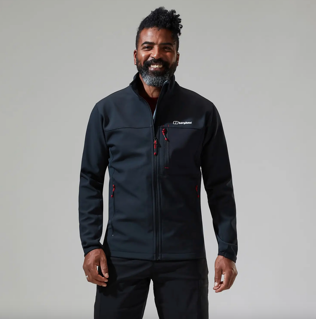 Berghaus Men's Ghlas 2.0 Full Zip Softshell Jacket (Black)