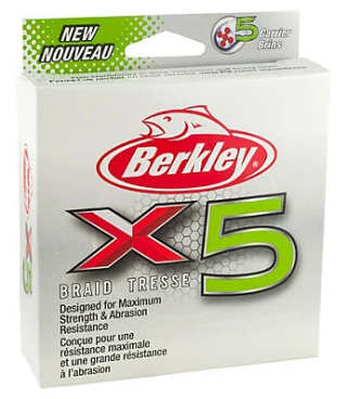 Berkley X5 Braided Line (15lb/0.14mm/300m)(Low Visibility Green)