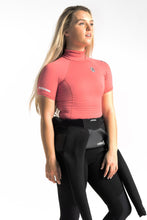 Load image into Gallery viewer, C-Skins Women&#39;s Rash X Short Sleeve UPF 50+ Rash Vest (Coral/Navy)
