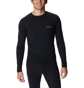 Columbia Men's Midweight Stretch Long Sleeve Crew Baselayer Top (Black)