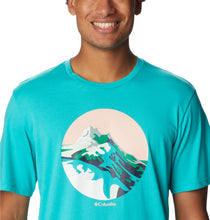 Load image into Gallery viewer, Columbia Men&#39;s Path Lake Graphic Tee II (Bright Aqua/Scoped Range Graphic)
