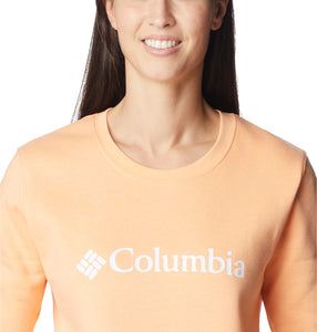 Columbia Women's Columbia Trek Graphic Crew Pullover (Peach/White Logo)