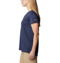 Load image into Gallery viewer, Columbia Women&#39;s Hike Graphic Short Sleeve Tech Tee (Nocturnal/Vertical Outline CSC Graphic)
