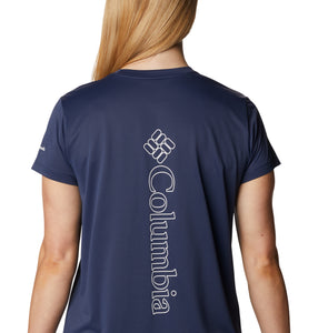 Columbia Women's Hike Graphic Short Sleeve Tech Tee (Nocturnal/Vertical Outline CSC Graphic)
