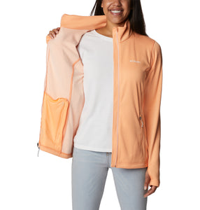 Columbia Women's Park View Grid Full Zip Fleece (Peach Heather)