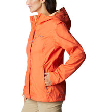 Load image into Gallery viewer, Columbia Women&#39;s Pouring Adventure Waterproof Jacket (Sunset Orange)
